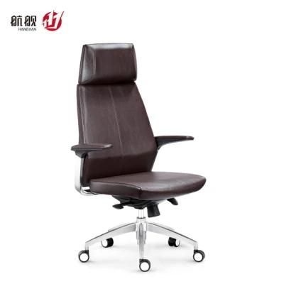 New Style Office Furniture Leather Rotate with Adjustable Headrest Lift Boss Chair