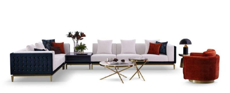 Home Living Room Furniture Wedding Velvet Sofa Set