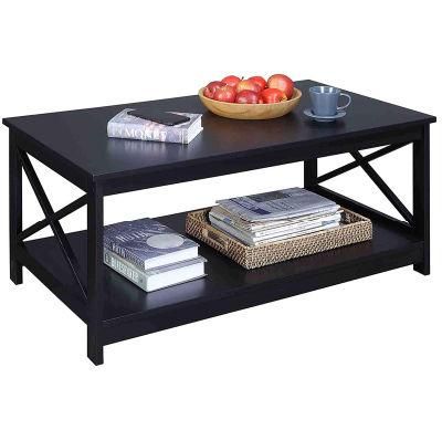 Dining Room Storage Vintage Black Color Wood Coffee Table