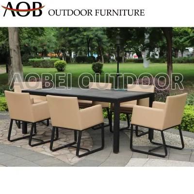 Customized Modern Outdoor Garden Home Hotel Resort Restaurant Cafe Dining 6 Seater Table Chair Furniture