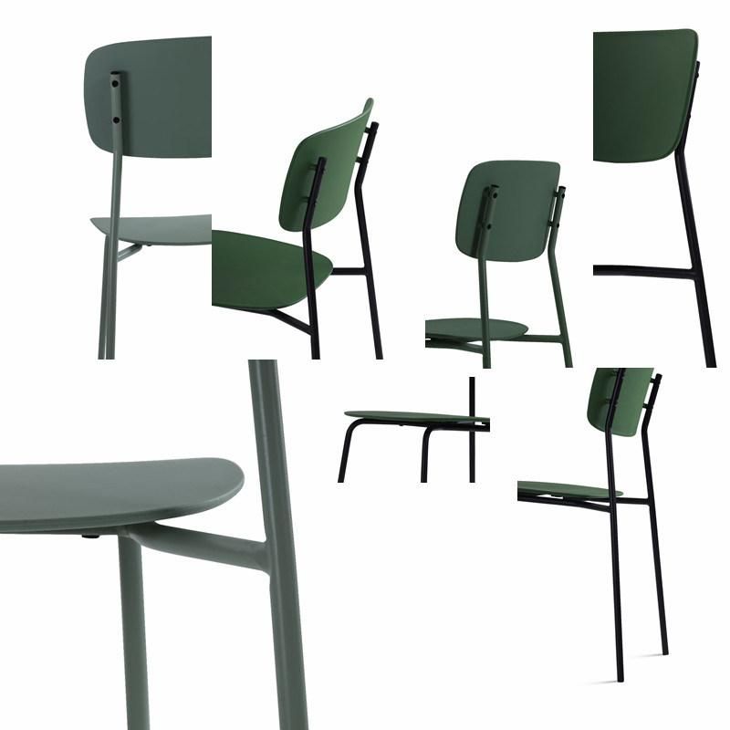 Nordic Plastic Stackable Chair for Dining Room Living Room Restaurant Cafe Shop