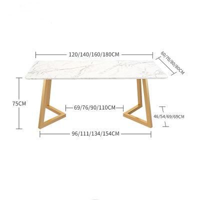 Modern Wrought Iron Dining Table Simple Dining Room Furniture 0549