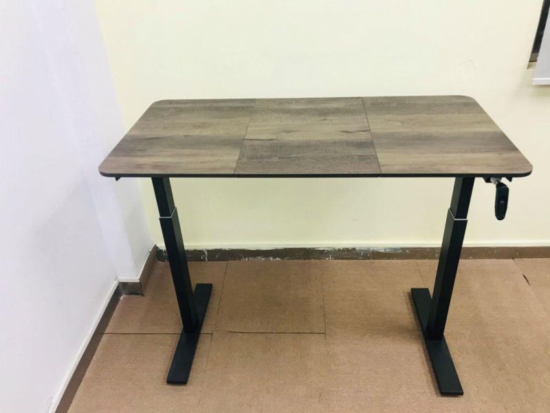 Hand-Cranked Light-Weight Version of Lifting Table Frame/Computer Desk/Standing Desk (B0205AS)