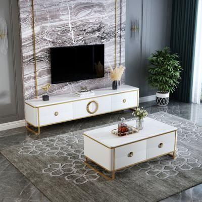 2021 Modern Design Home Metal Steel TV Stands Coffee Table Set Cabinet Living Room Furniture