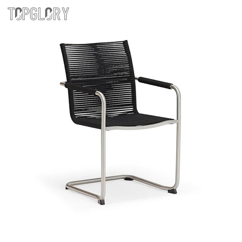 High Quality Popular Design Outdoor Furniture PP Customized Garden Modern Stainless Steel Pipe Plastic Leisure Patio Chair