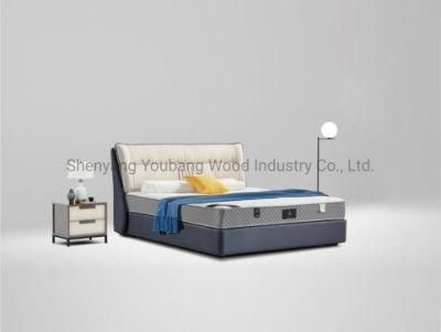 American Style Bed Leather Queen Bed Frame Modern Soft Bed Bedroom Furniture