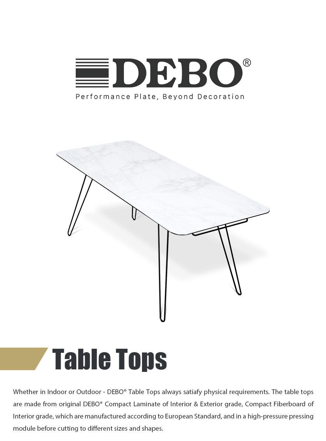 Office Furniture Debo Customized Size HPL Compact Laminate Office Table Modern for Commercial