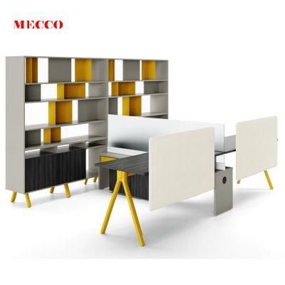 Commercial Workstation Aluminium E0 Melamine Desk Staff Work Office Table