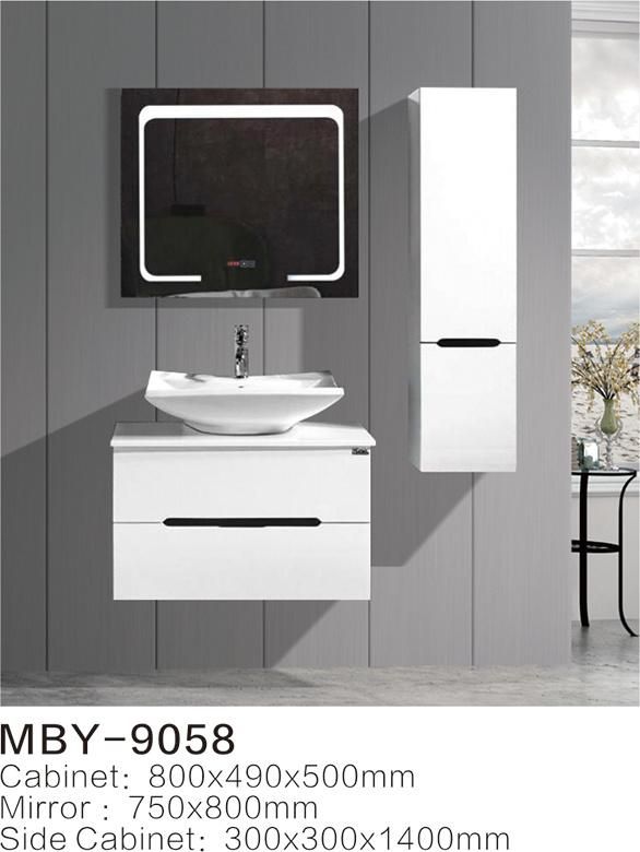 New Design Bathroom Mirror Cabinet PVC Bathroom Cabinet Vanity