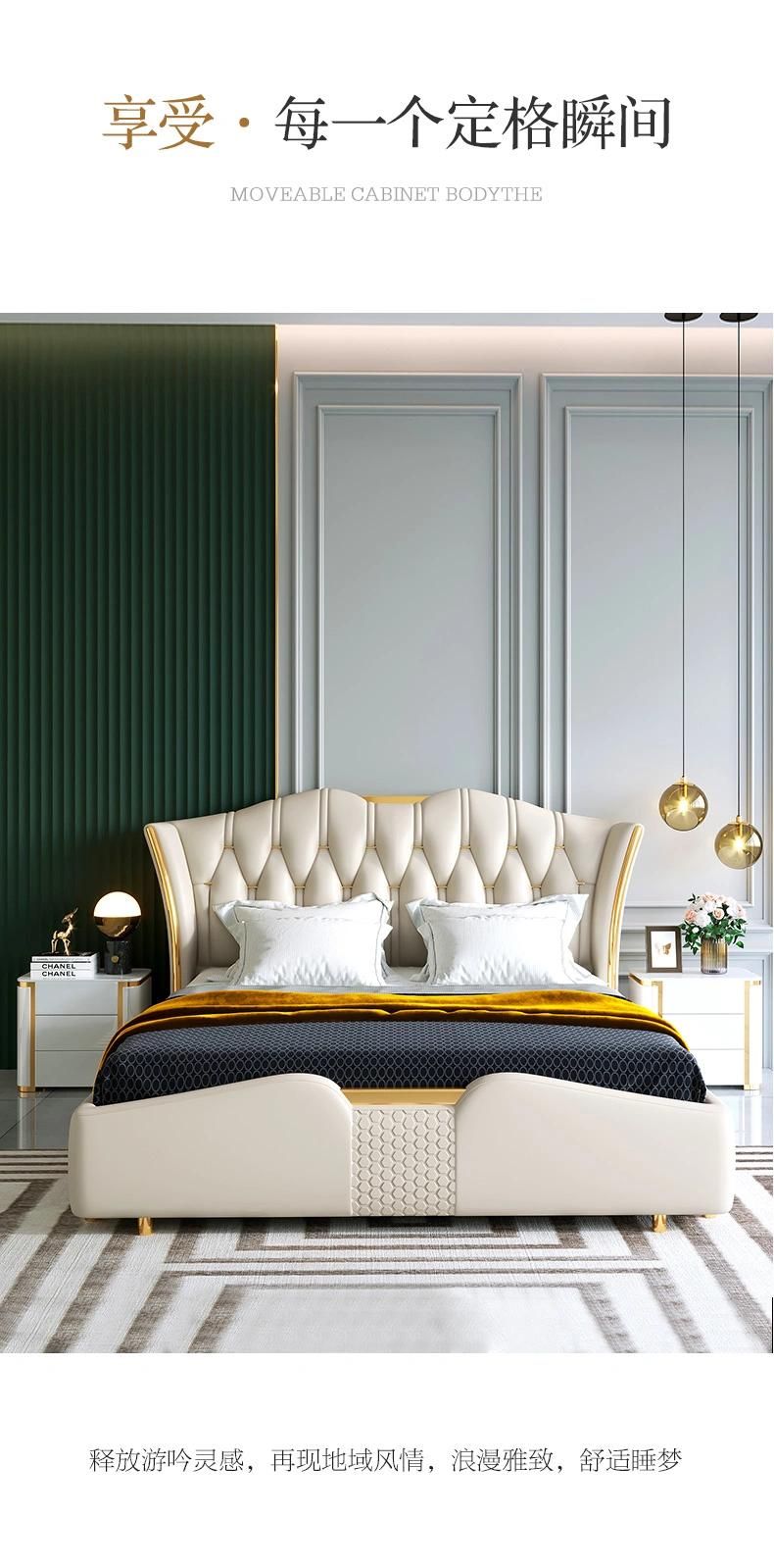 Modern Luxury Leather Storage Bed High-End Modern Furniture