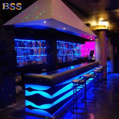 Commercial Juice L Shape Modern Home Bar Counter Design