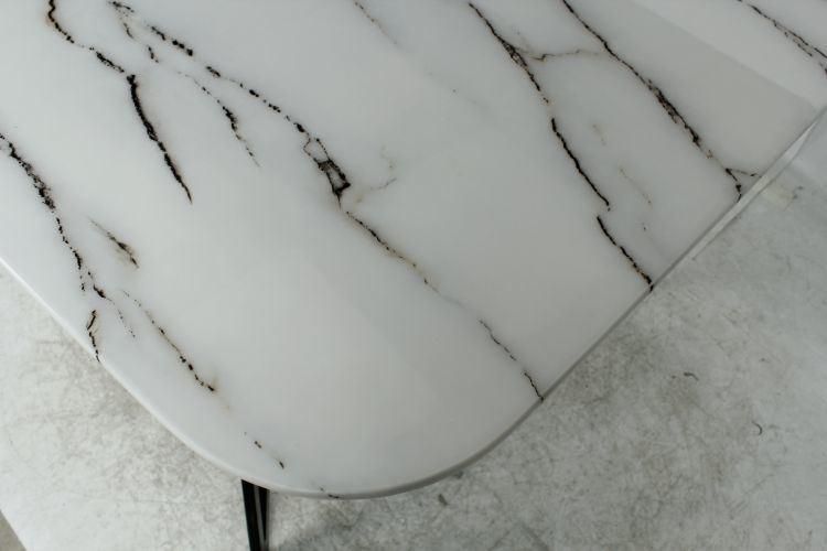 Wholesale Restaurant Home Furniture Imitation Marbling MDF Top Dining Tables
