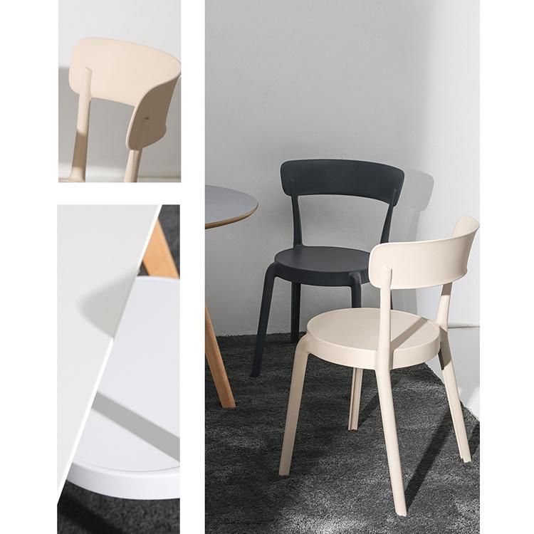 Stackable Plastic Chair Molded with Back Armless Side Outdoor Garden Patio Balcony