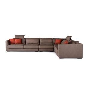 Light Grey MID-Century Modern Sectional Living Room Sofa