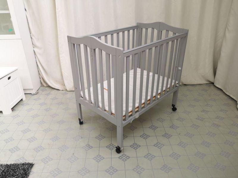 Hot-Selling Wood Folding Portable Mini Baby Crib Furniture