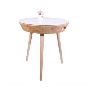 Modern Wooden Leisure Home Hotel Office Furniture Table with Bluetooth Speaker and Wireless Charger