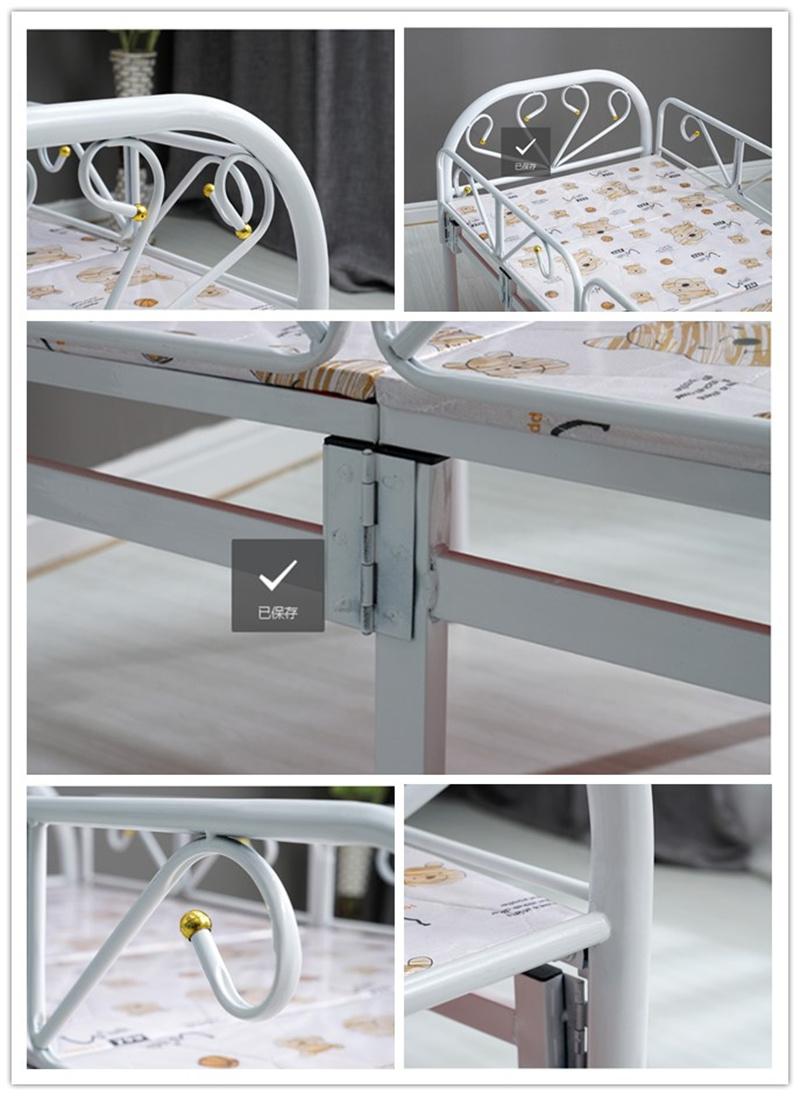 Single Folding Metal Bed Factory Direct Selling Steel Kids Bed