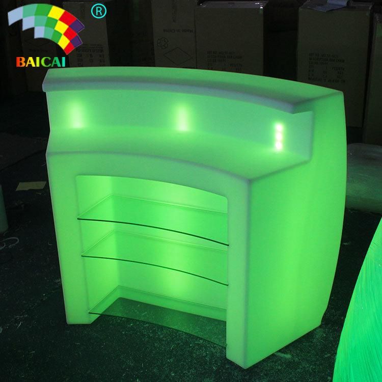 Outdoor Party LED Illuminated Rechargeable Commercial Furniture LED Bar Counter