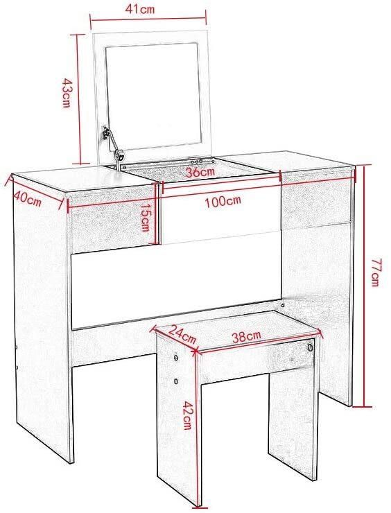 Modern Bedroom Furniture Simple Design Makeup Dresser Dressing Table for Sale