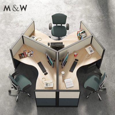 New Design Workstation Work Table Wooden Partition Design Set Desk Appearance Office Furniture
