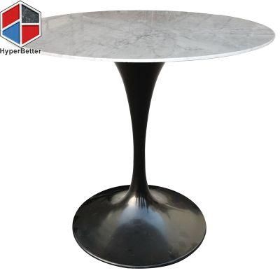 Factory Directly Natural White Top Oval Marble Tulip Dining Table