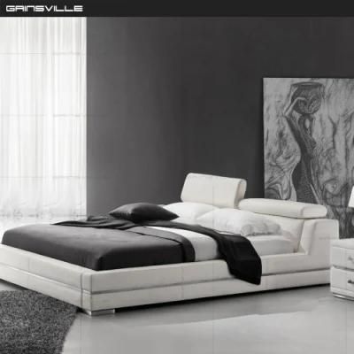 Luxury Italian Style Bedroom Furniture Modern Bed with Adjustable Headrest Gc1685