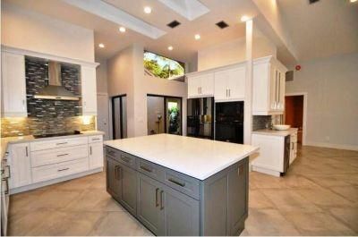 Shaker White American Kitchen Cabinets Solid Wood Factory Directly