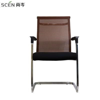 Wholesale Cheap Modern Ergonomic Office Visitor MID Back Mesh Fabric Chair No Wheel Training Chair