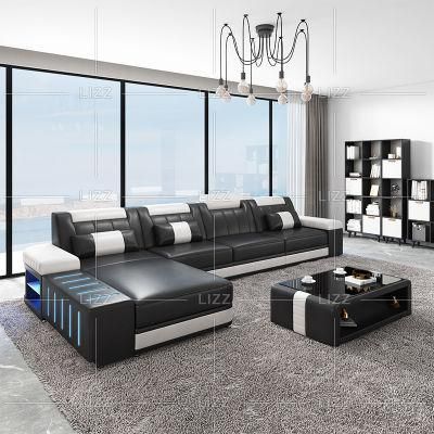 Exclusive Modern Simple Design Home Decoration Furniture Leisure Living Room Genuine Leather Sofa