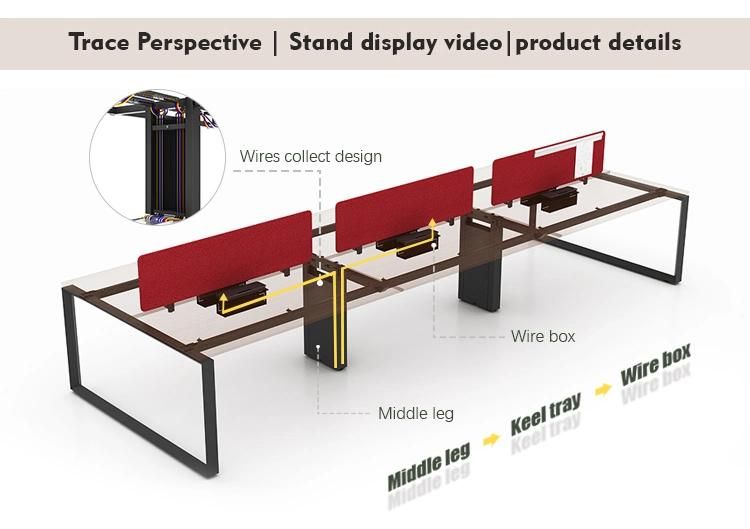 High Quality Modern Computer Desk 6 Person Office Workstation Desk