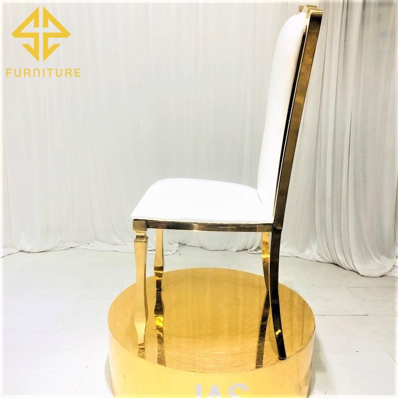 Luxury Royal Hotel Furniture Stainless Steel Chair for Banquet Use