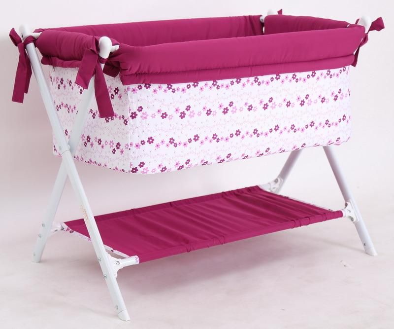 Pink Baby Swing Bassinet Foldable Baby Cribs