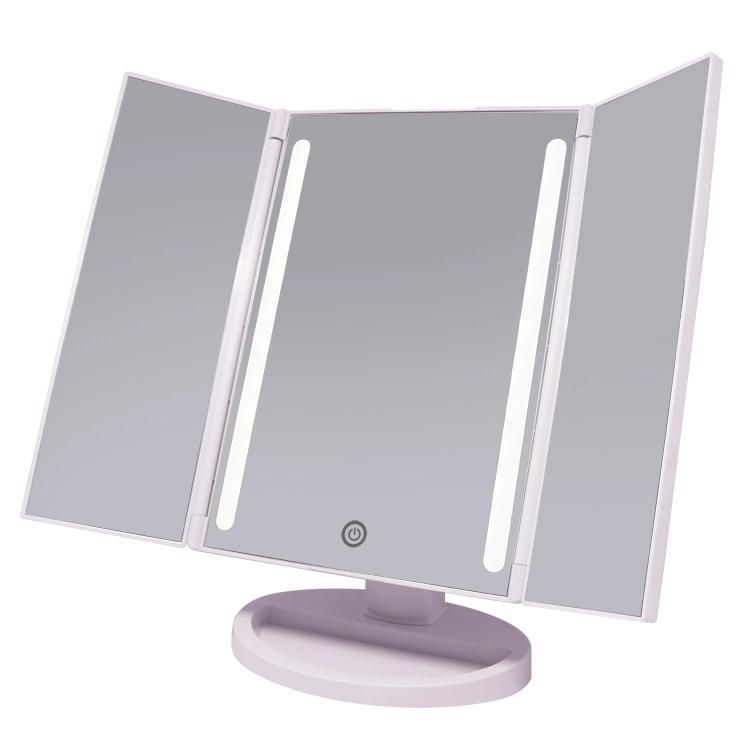 Factory Price Trifold LED Vanity Makeup Beauty Salon Mirror