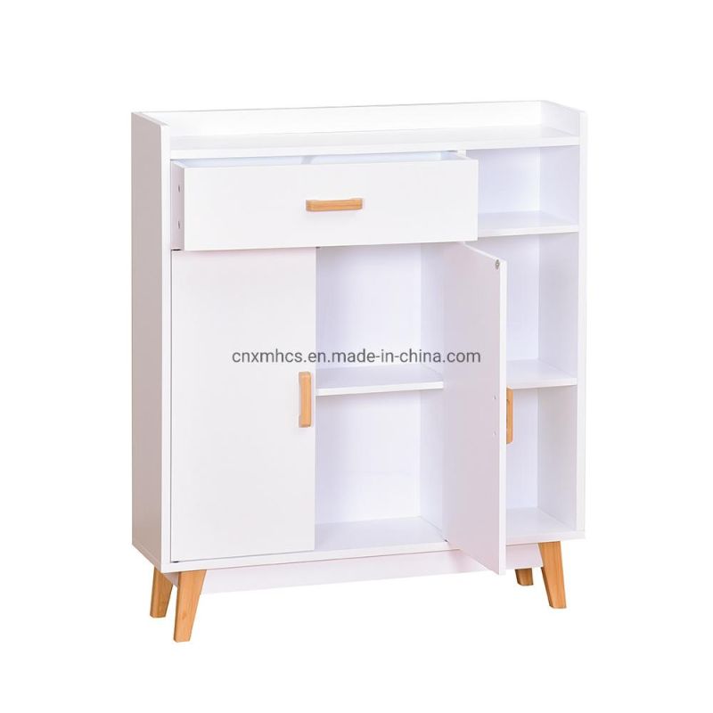 Home Furniture Wooden Cabinet Bookcase Multifunctional Storage Cabinet with Display Shelves Livingroom Bedroom