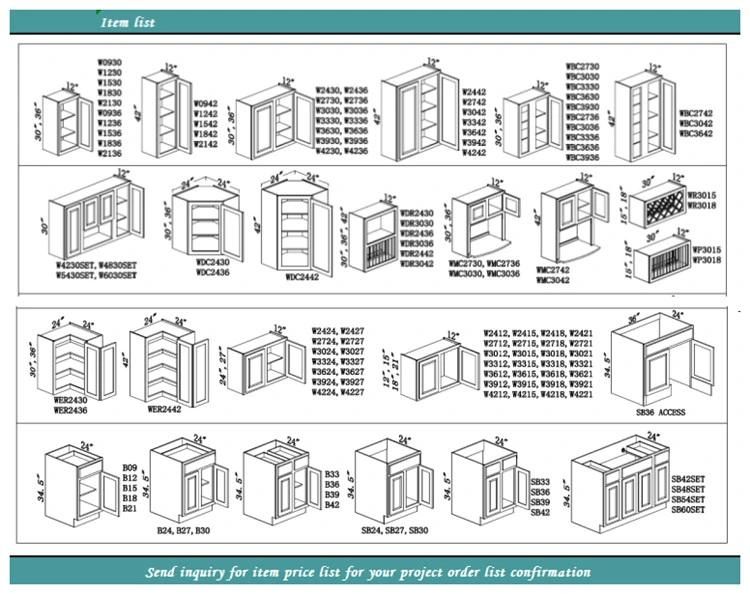 All Wood Furniture Kitchen Bathroom Cabinets for Builders Contractors Factory Direct