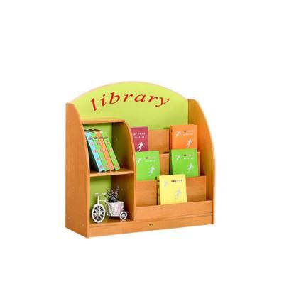 Preschool and Kindergarten Wooden modern Furniture, Wooden Library Furniture Kids Bookshe School Kids Storage Display Shelf Bookcase