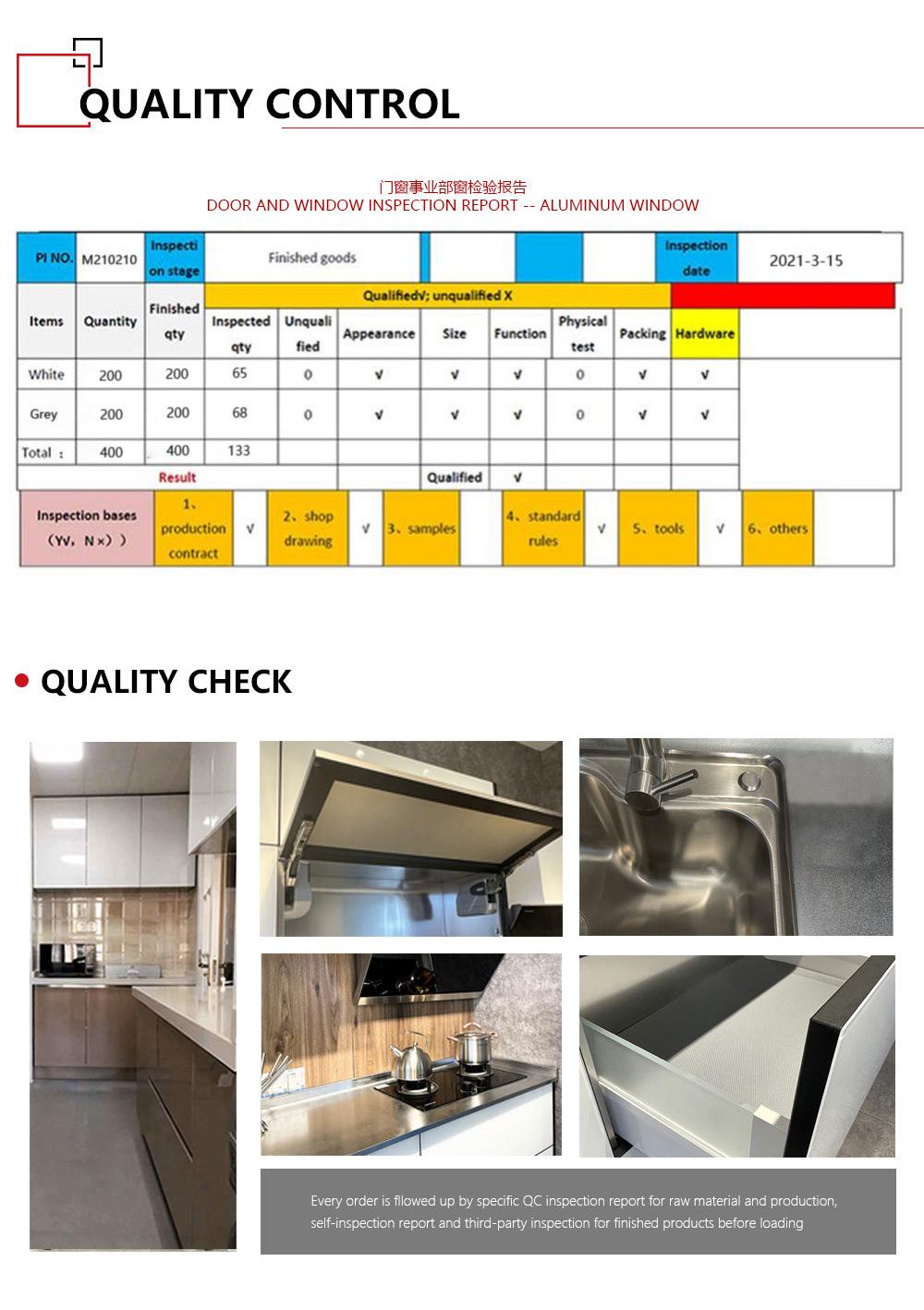 Island Shape Handleless Complete Set Luxury Design Aluminum Kitchen Cabinet