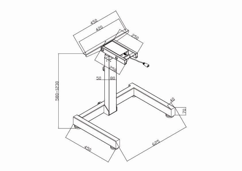 High Quality Stainless Steel Single Motor Ergonomic Electric Control Height Adjustable Desks