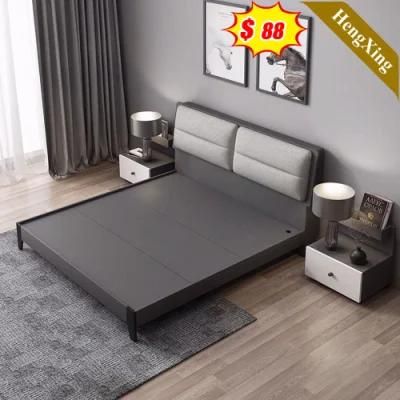 Modern Bedroom Furniture Set Double Bed Designs Cartoon Leather Headboard Platform Beds