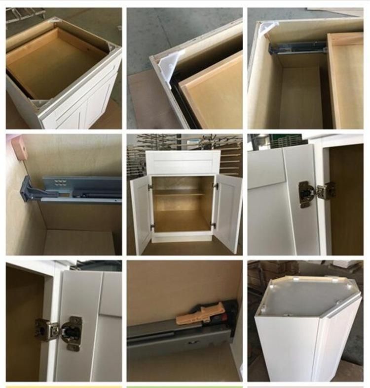 Customized Modern Plywood Box Solid Birch Frame Door Kitchen Cabinets