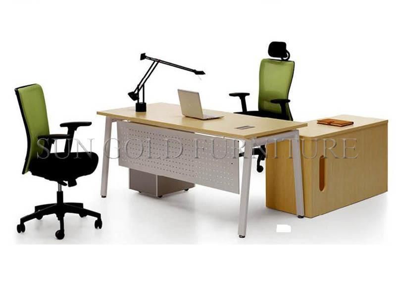 Factory Wholesale Fashion Office Study Table with Metal Frame Table Leg (SZ-OD354)