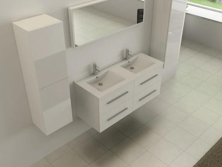 2022 Modern and Simple Bathroom Melamine Vanity Cabinet with Mirror Cabinet