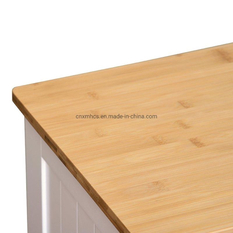 Modern White Wooden Corner Storage Cabinet Bedside Table Drawers Trash Dustbin Waste Bins for Living Room / Bedroom / Kitchen