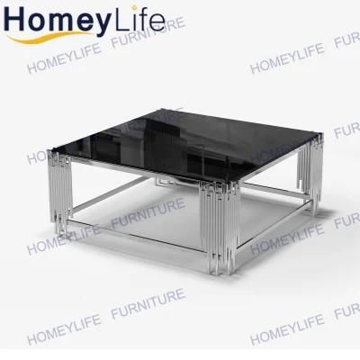 2021 New Design Modern Marble Tea Table Stainless Steel Coffee Table