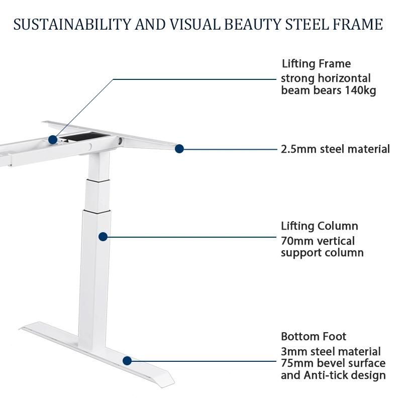 Low Price No Retail 5 Years Warranty 38-45 Decibel Standing Desk