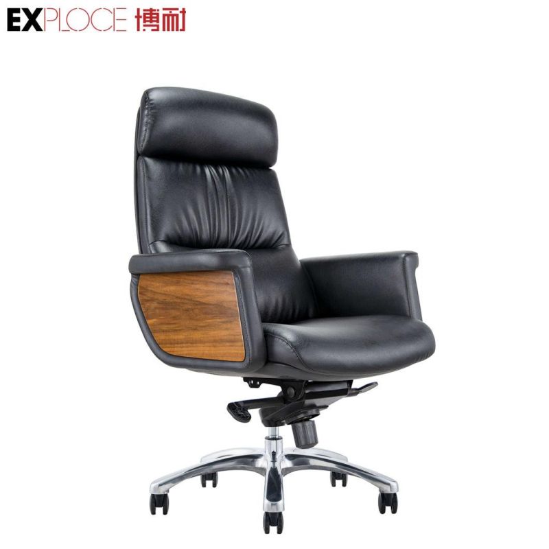 Design High Back PU Modern Fancy Metal and Leather Elegant Dining Office Chair Living Room Furniture