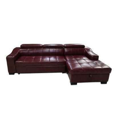Hot Selling Space-Saving Corner Folding Leather Sofa Bed
