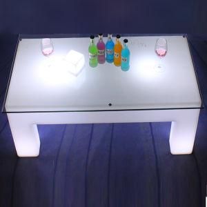 LED Flashlight Rattan Furniture Korean Coffee Table for Sale