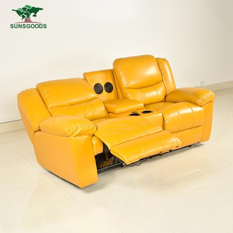 PU Leather Living Room Sofa Comfortable Recliner Sofa Home Theater Furniture