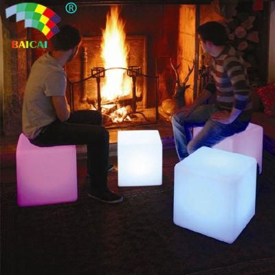 16 RGB Light Colors LED Cube Chair with Battery